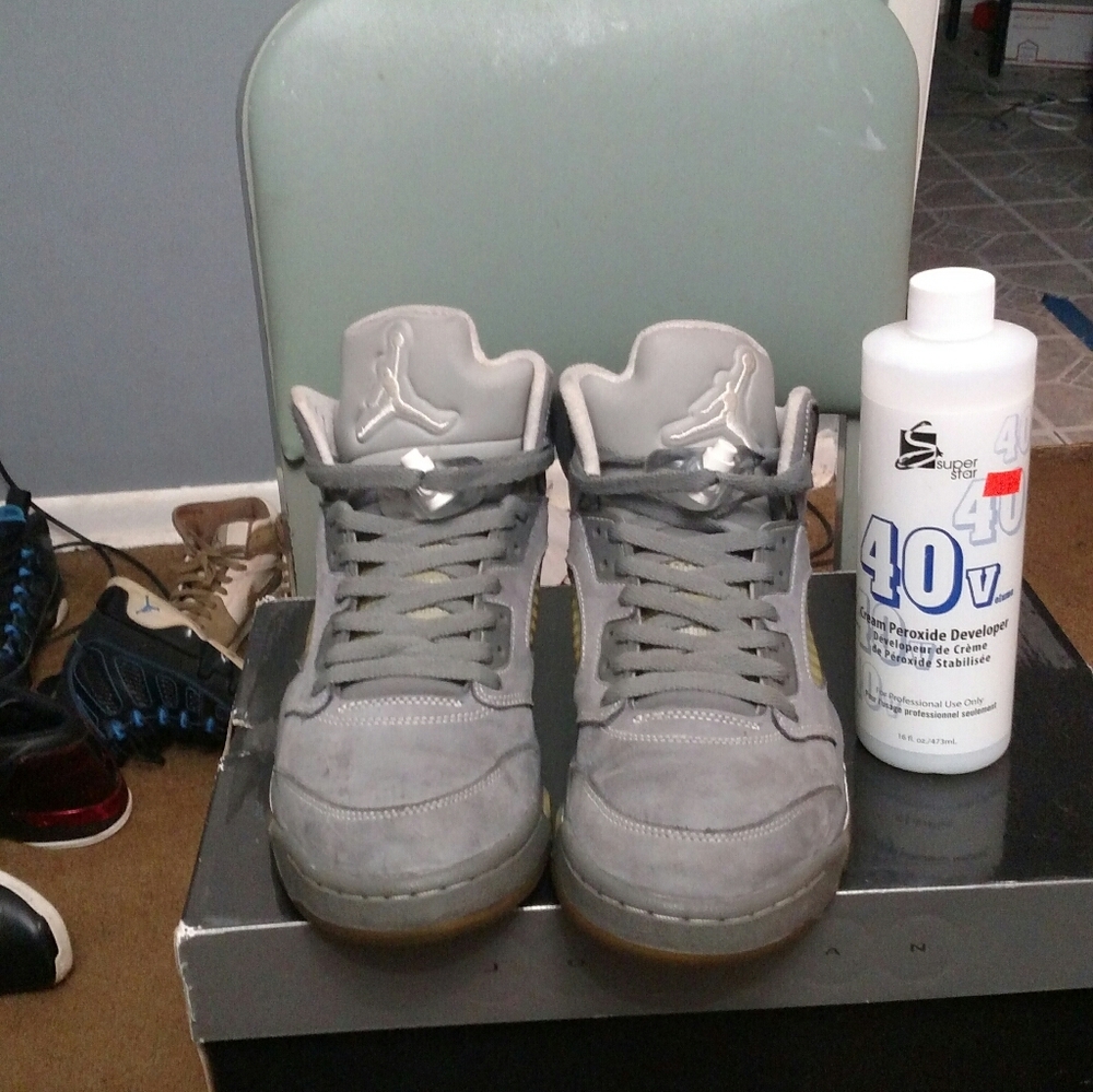 Air Jordan 5 wolf **firm*